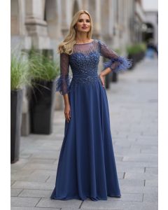Abendkleid, indigo