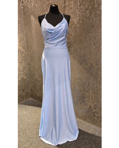 Jerseykleid mit Wasserfallausschnitt, light blue
