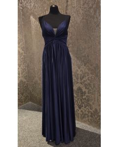 Abendkleid mit kurzem Unterrock, navy