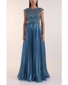 Abendkleid mit Organza-Rock, atlantic blue