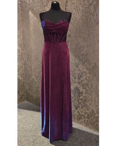 Jerseykleid mit Glitzer, red/blue