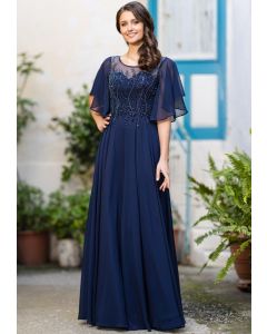 Abendkleid mit Arm,twilight blue