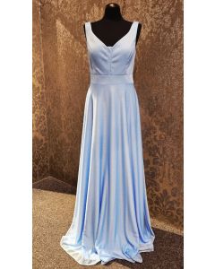 Abendkleid mit Schnürung, ocean blue/glitter
