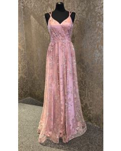 Abendkleid, dark rose/glitter