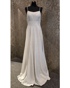 Abendkleid, grey/glitter