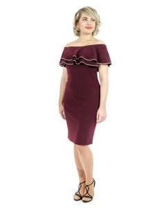 Kleid,red/wine/silver