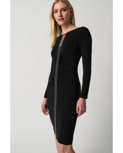 Etuikleid mit Strass, black/silver