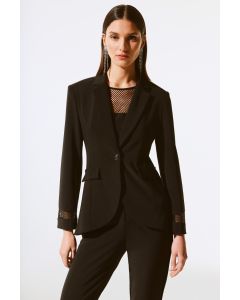 Da-Blazer mit Mesheinsatz, black