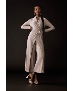 Overall, nude/glitter