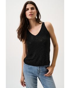 Da-Top mit Glitzer, black