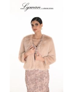 Blazer mit Fransen, blush