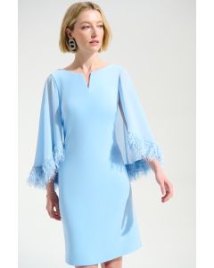 Kleid mit Überwurf, skyblue
