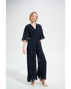 Plisseeoverall, midnight blue/vanille