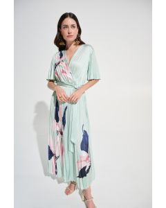 Plisseekleid, pistazie/multi