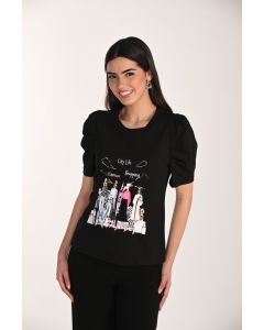 T-Shirt mit Druck,black