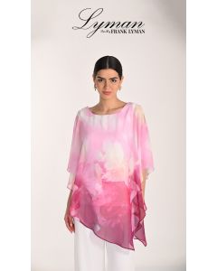 Bluse, offwhite/begonia