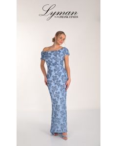 Abendkleid mit Pailletten, sky blue