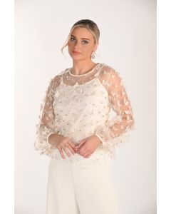 Bluse mit Schmetterlingen,porcelain