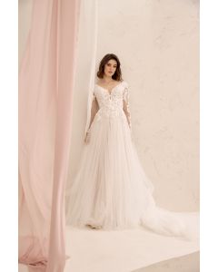 Brautkleid mit langem Arm, ivory
