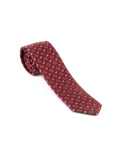 Krawatte,bordeaux/bronze/white