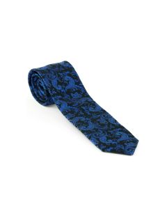 Krawatte,black/royalblau
