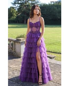 Ballkleid mit Stufen Zoey, purple