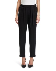 Da-Hose mit Lurex und Gürtel, black/silver