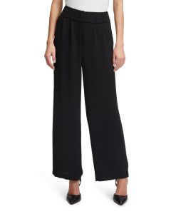 Da-Hose mit weitem Bein, black