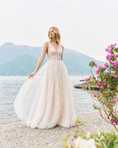 Brautkleid mit Tüllrock,beige/ivory