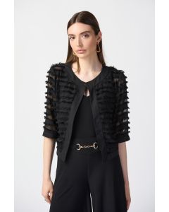 Bolero mit Fransen, black