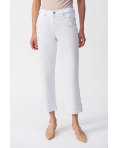 Jeans, white/glitter