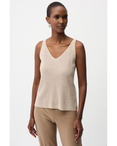 Da-Paillettentop, champagner