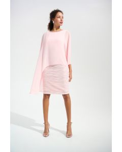 Kleid mit Überwurf, altrose