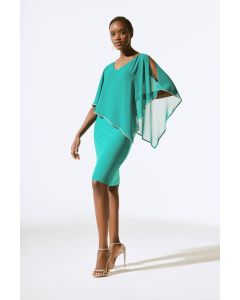 Poncho-Kleid, jadegrün