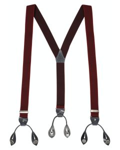 Hosenträger, Leder/Knöpfe, red/blue