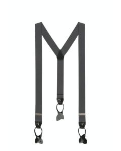 Hosenträger, Leder/Knöpfe, grey/black