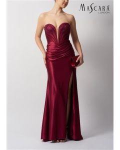 Fit & Flair Kleid, berry