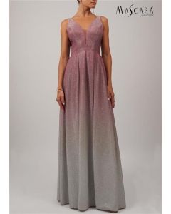 Abendkleid mit Farbverlauf, rose/silver