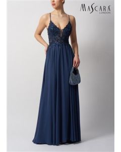 Abendkleid mit Schn&uuml;rung, airforce