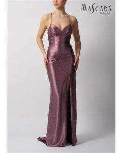 Jerseykleid mit Glitzersteine, amethyst