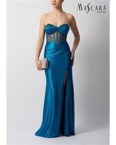 Fit & Flair Kleid, petrol