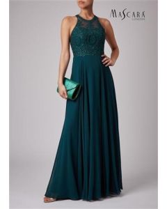 Abendkleid, bottle green