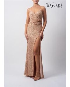 Paillettenkleid, rose gold