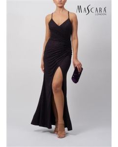 Jerseykleid, black/purple