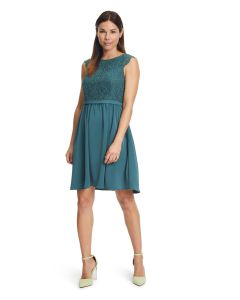 Festkleid mit Satinrock, eucalyptus