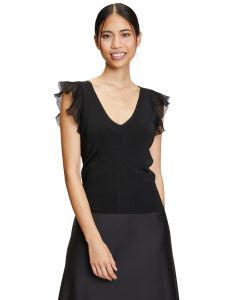 Strick Top, schwarz