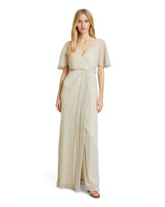 Abendkleid mit Arm, gold/silver