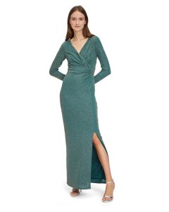 Glitzer Abendkleid,green-gold