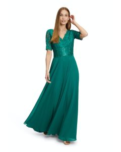 Abendkleid mit Spitzenoberteil, bright ivy