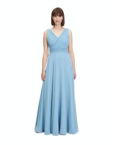 Abendkleid mit Perlengürtel, light sky